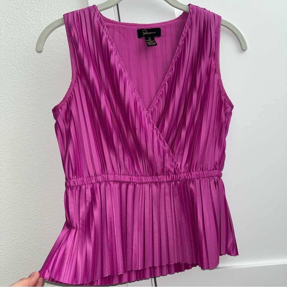 Japna Fuchsia Pleated Blouse
